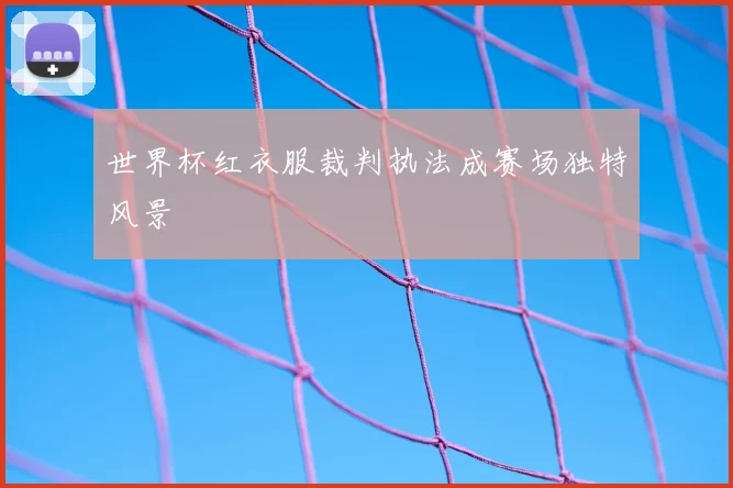 世界杯红衣服裁判执法成赛场独特风景